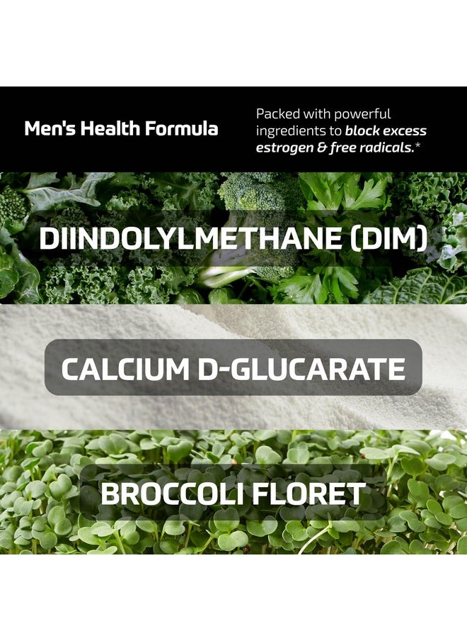 SMNutrition - DIM 300mg For Men, Estrogen Blocker & Aromatase Inhibitor | Men’s Hormone Balance & Fitness Booster Supplement with Diindolylmethane Plus CDG & Sulforaphane for Mens Health | Gluten-Free | 60 Capsules - Image 1