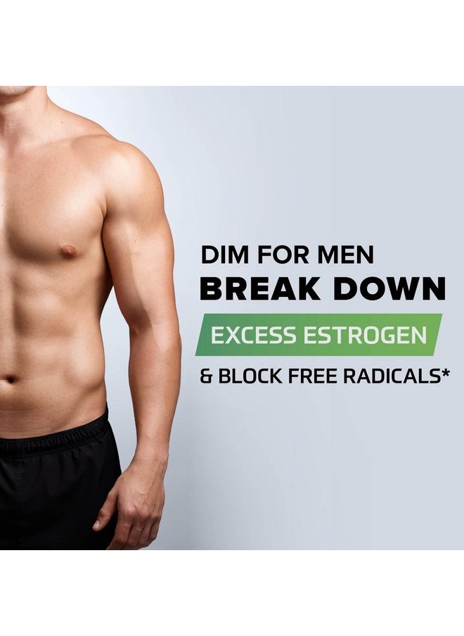 SMNutrition - DIM 300mg For Men, Estrogen Blocker & Aromatase Inhibitor | Men’s Hormone Balance & Fitness Booster Supplement with Diindolylmethane Plus CDG & Sulforaphane for Mens Health | Gluten-Free | 60 Capsules - Image 1