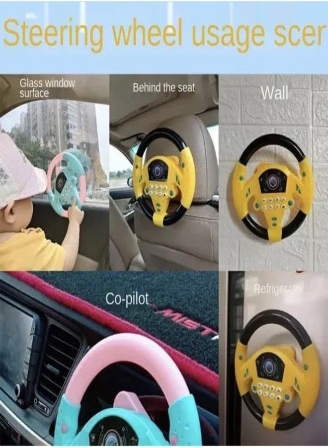lizepto Premium Kids Driving Steering Wheel Funny Interactive Driving Wheel with Music (YELLOW) - Image 5