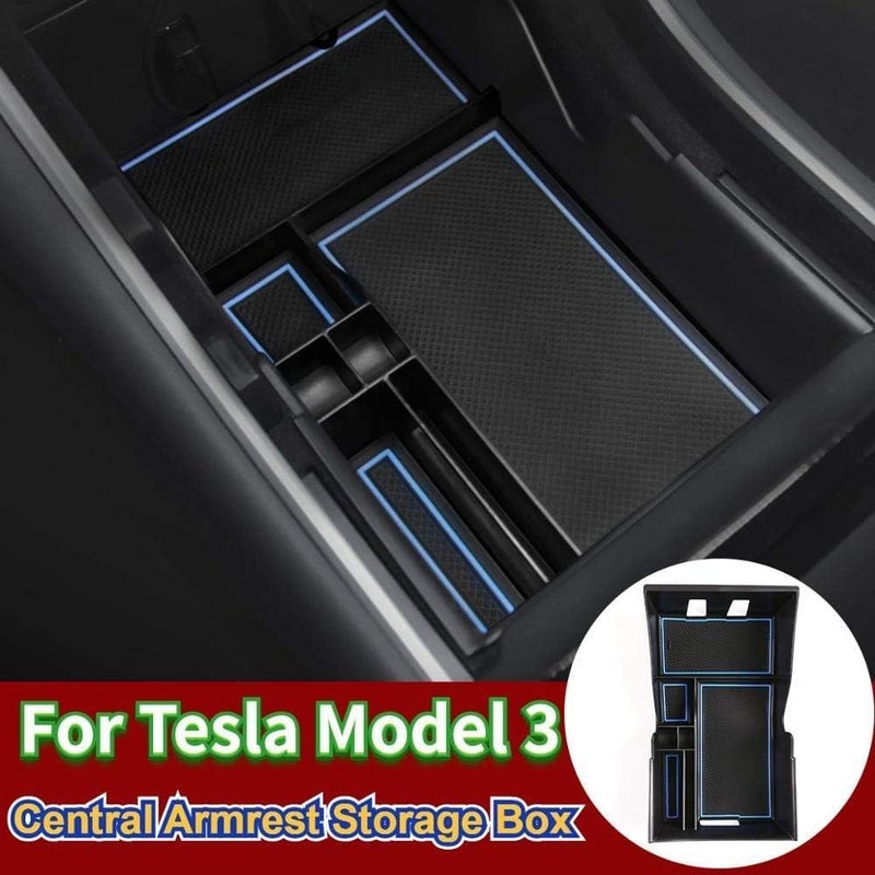 QASULER Console Storage Box for Tesla Model 3 - Image 2