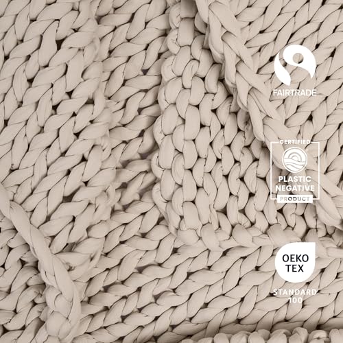 Bearaby Weighted Blanket 15 lbs (40"x72") – Driftwood Blanket Recycled Polyester – Eco-Friendly, Heavy Throw for Adults – Soft, Breathable, Sustainable Comfort - Image 4