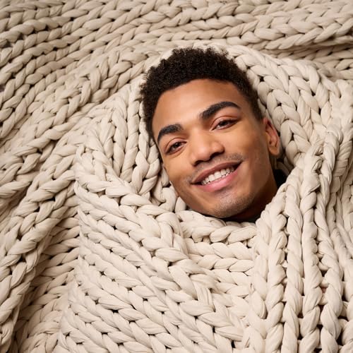 Bearaby Weighted Blanket 15 lbs (40"x72") – Driftwood Blanket Recycled Polyester – Eco-Friendly, Heavy Throw for Adults – Soft, Breathable, Sustainable Comfort - Image 1