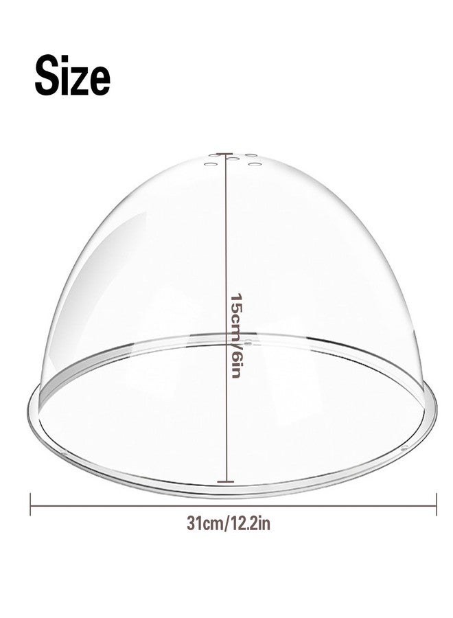 Hiyoo 2pack Dog Fence Window with Air Holes, Length 12inch Deep 6 Inch Acrylic Clear Pet Dome View for Cat Doggie See Outside, Bubble Cat Peek Window Playground Fence Window - Image 2