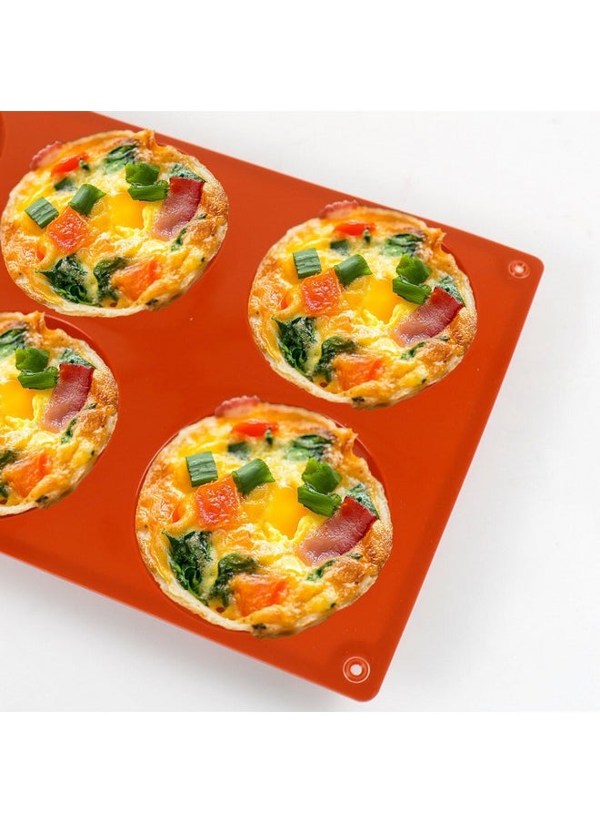 PalkSky Palksky Silicone Egg Molds for Oven Baking, 3 Pcs 6-Cavity Silicone Egg Bite Molds for Breakfast Sandwiches, Non-Stick 3" Muffin Top Pans/Whoopie Pie Pan  - Image 3