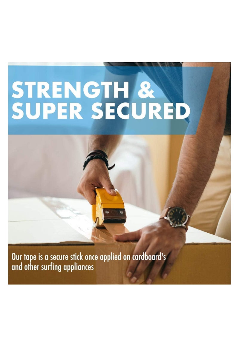 Brown Packaging Tape, 2 inches x 50 yards Strong Heavy Duty Packing Tape for Parcel Boxes, Moving Boxes, Large Postal Bags, Office Use [6 Rolls] - Image 5