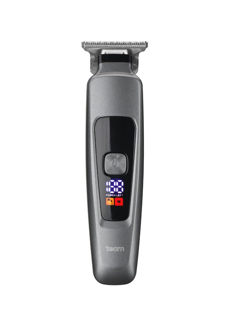 تيم Team Professional Rechargeable Hair Trimmer for Men | Stainless Steel Blade | 2‑Speed Control | LED Display | USB Type‑C Charging | Beard, Hair & Line‑Up Grooming Kit - Image 1