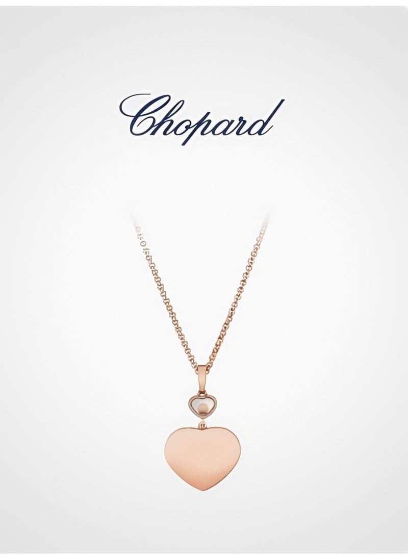 Chopard Chopard 18K Rose Gold Heart Luxury Full Diamond Pendant Necklace Gift  - Image 3