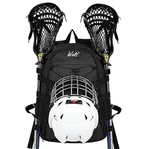 WOLT Lacrosse Bag-Lacrosse Backpack with Two Sticks Holder-Large Field Hockey Bag Holds All Sport Gears - Image 1