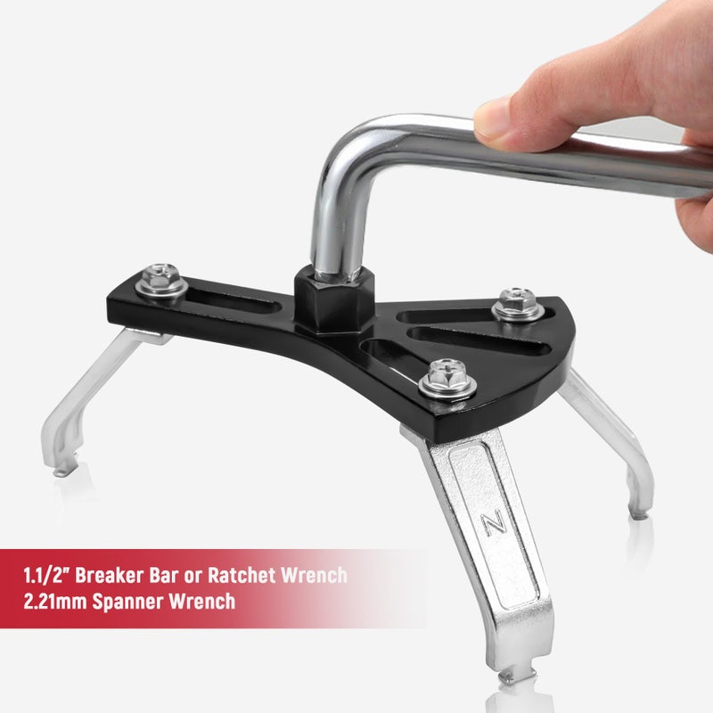 Auprex Universal Fuel Pump Removal Tool  Adjustable Fuel Pump Lock Ring Tool With 3 Arms  5.2  To 7.17  Fuel Lid Tank Cover Collar Ring Removal/Install Tool With 1/2  Ratchet Drive - Image 5