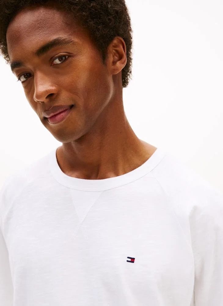 TOMMY HILFIGER  Textured Raglan Sleeve Lounge T-Shirt for Men | Best Price UAE