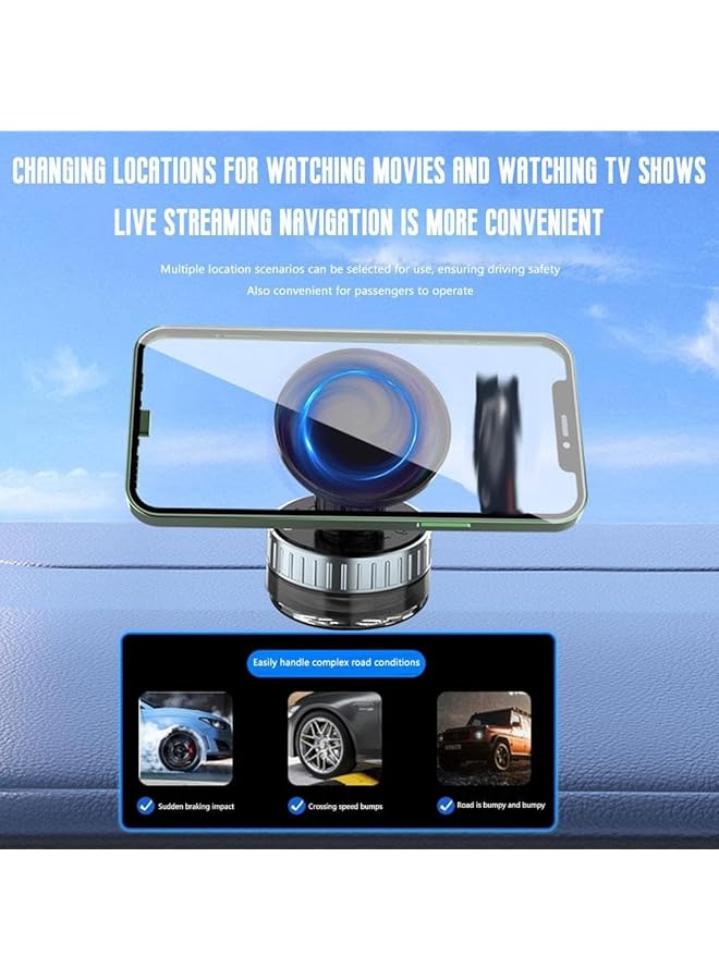 KASTWAVE Magnetic Phone Holder, Mount Magnet Phone Holder With 360° Rotation Sucker, 2024 Upgraded Vacuum Ultra Magnetic Phone Holder For Car Kitchen - Image 2