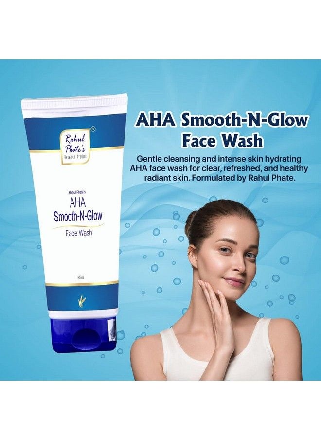 Rahul Phate's Research Product S Aha Smoothnglow Face Wash; For Women & Men 50Ml  - Image 5