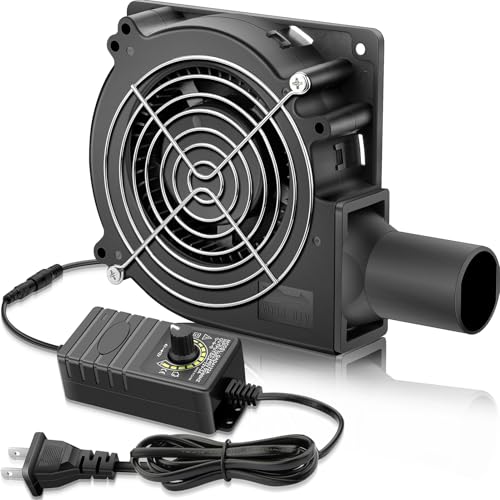 GDSTIME 120mm x 32mm Blower Fan 12V with 110V 120V AC Powered Variable Speed Controller, Dual Ball Bearing Squirrel Cage Centrifugal Fans, Small Charcoal Starter for BBQ, Smokers, Inflatables - Image 1