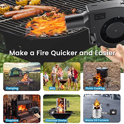 GDSTIME 120mm x 32mm Blower Fan 12V with 110V 120V AC Powered Variable Speed Controller, Dual Ball Bearing Squirrel Cage Centrifugal Fans, Small Charcoal Starter for BBQ, Smokers, Inflatables - Image 3