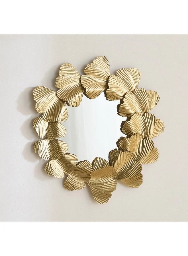 Home Box Delp Premium Heavy Duty Metal Leaves Wall Mirror 69.2 x 6.4 x 74.3 cm