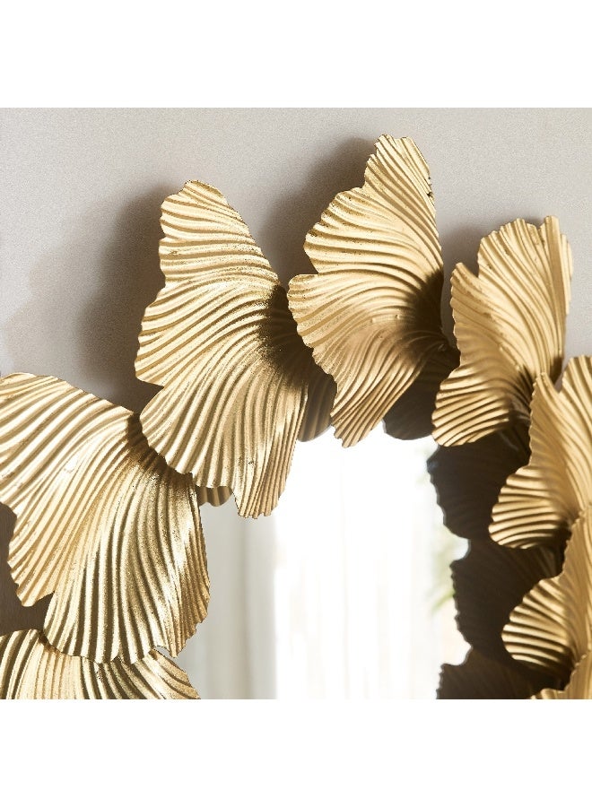 Home Box Delp Premium Heavy Duty Metal Leaves Wall Mirror 69.2 x 6.4 x 74.3 cm - Image 2