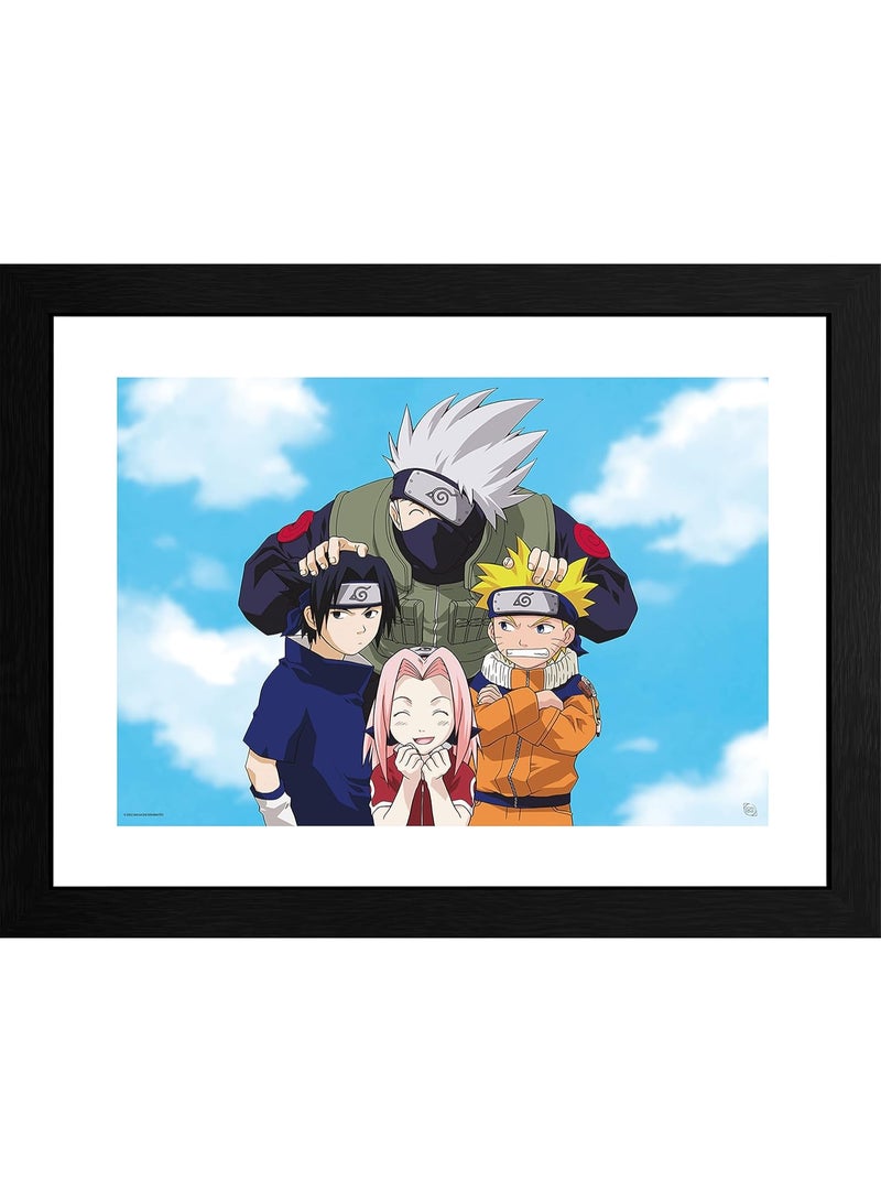 ABYSTYLE GB Eye Naruto Shippuden Framed Print Photo Team 7 12"x16" Anime Manga Home Office Room Decor Accessories Merch Gift