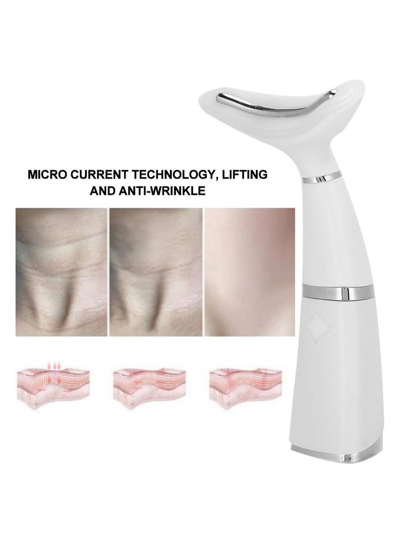 SYOSI Neck Anti Wrinkles Massager, 45 Heat Vibration Skin Lifting Tightening Device, for Neck Care Lifts and Tightens Sagging Skin, Neck Face Massager, Portable Face Sculpting Tool, Double Chin Reducer  - Image 3