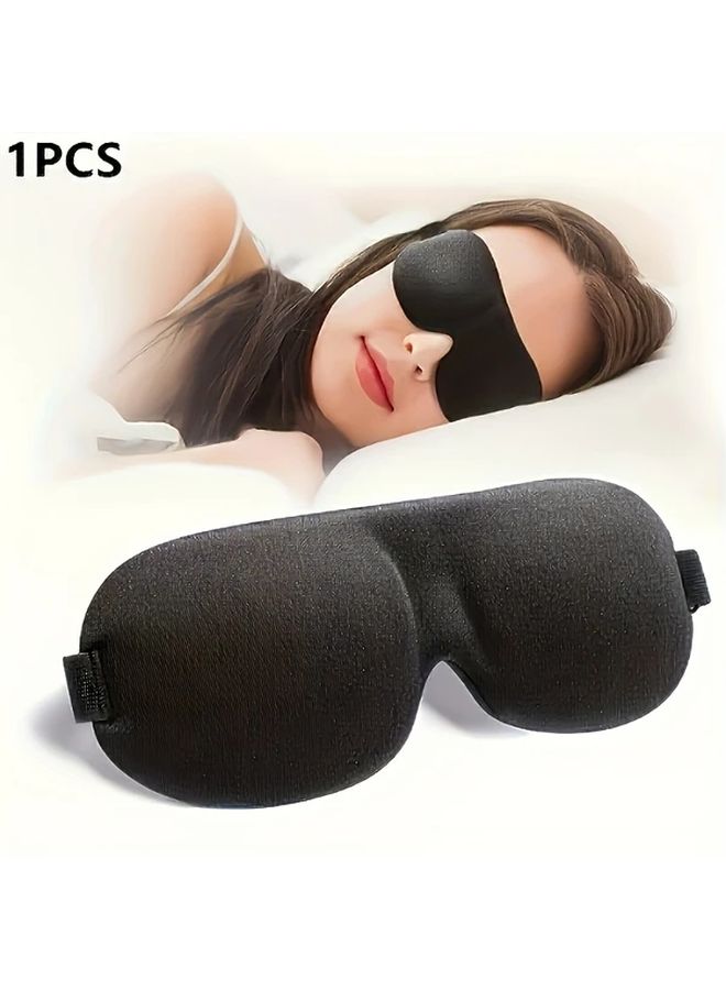 Ultra Comfortable Contour Sleep Mask Eye Mask Black 100 Light Blocking Ultra Soft Breathable Lightweight Ergonomic Design For Peaceful Sleep Travel Relaxation Alcohol Free Material Adjustable Shoulder Strap - Image 5
