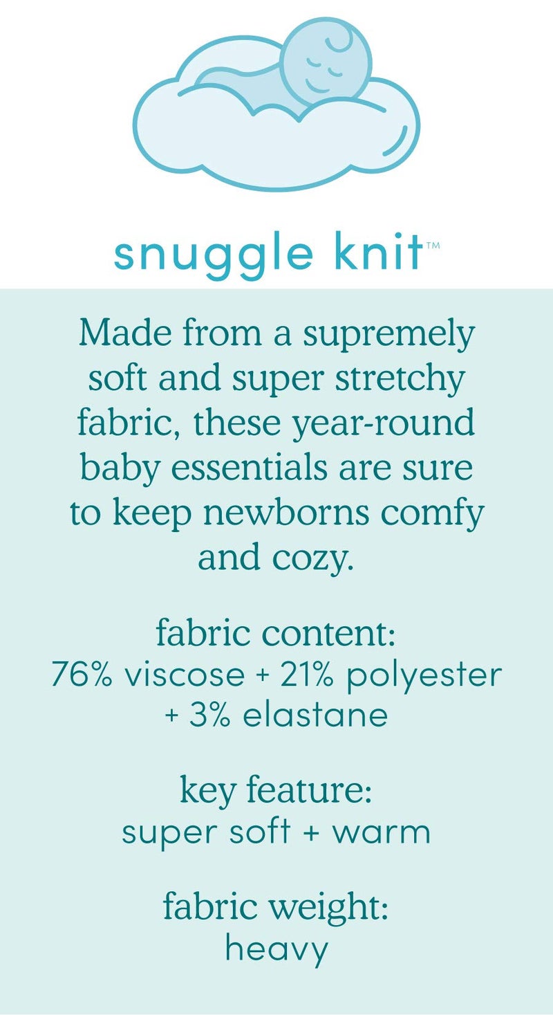 aden + anais Snuggle Knit Knotted Newborn Baby Gown & Hat Set, Rosettes - Image 5