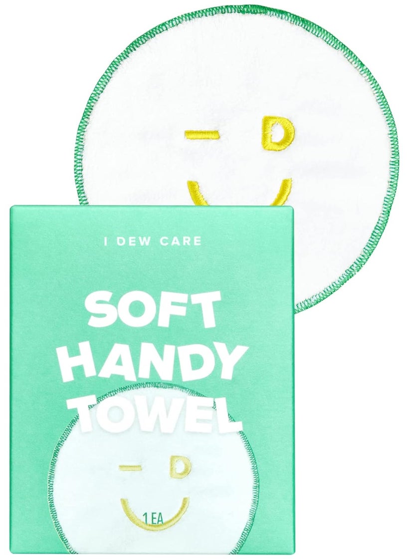 I DEW CARE I DEW CARE  Soft Handy Towel  Fast Absorbent for Hand and Face Travel Size Toiletries Quick Dry Facial Skincare Washcloth Reusable Face Pads Washable Microfiber All Skin Types 1 Count 