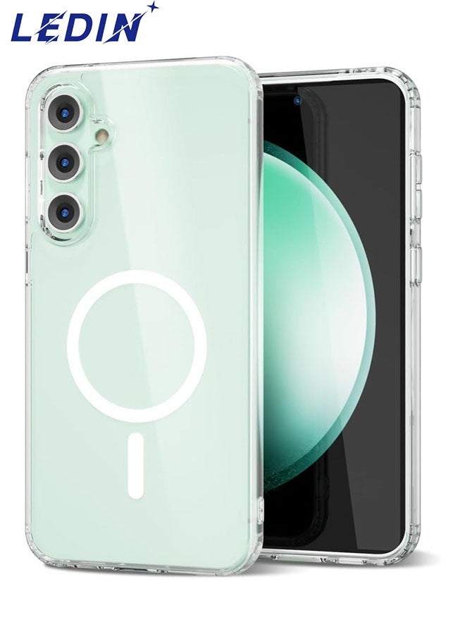 LEDIN Magnetic Clear Case for Samsung Galaxy S24 Plus Compatible with MagSafe, Military-Grade Protection, Phone Bumper - Image 1