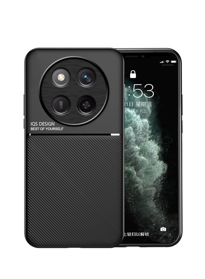 for Honor X9c 5G Case Back Cover with Magnetic and Protector Anti-Scratch Shockproof Phone Accessory,Black. - Image 1