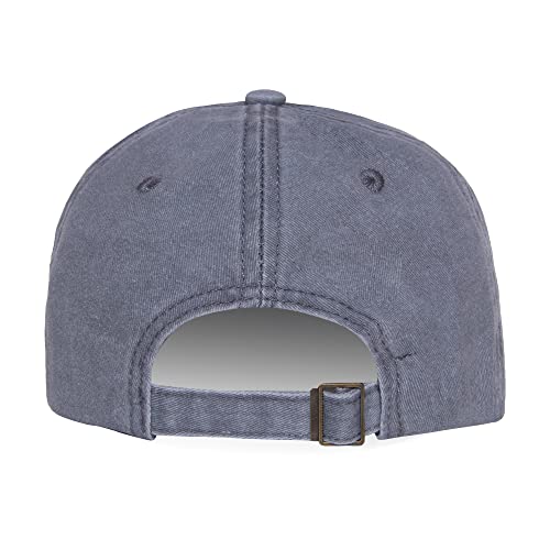 Aavjo New York Design Unisex Denim Cotton Cap with Adjustable Strap (Grey) - Image 5