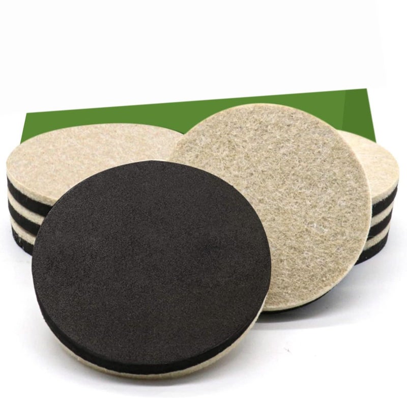 DIY Crafts DIY Crafts 125mm 5 INCH 24 Pcs, Felt Furniture Sliders for Hardwood Floors Furniture Moving Slider Heavy Duty Felt Movers Sliders Chair Legs Floors Protectors 12mm Thick (for Hardwood Floors) (5 INCH, 24)  - Image 3