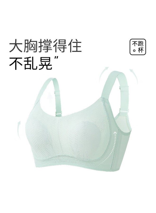 Finseech Thin Mesh Breathable Adjustable Bra For Side Support And Prevention Of Sagging, Large Size Seamless Brassiere, Classic Black, L