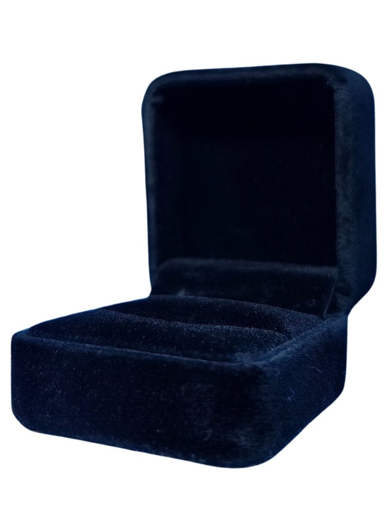 ORTUK 12pcs Jewelry Box Black Velvet Ring Holder, Velvet Jewellery Storage for Rings, Velour Interior Jewelry Display Box, Engagement Earrings, Wedding Gift, Earring Case Open Mouth 7cm - 5x5x4 cm - Image 4