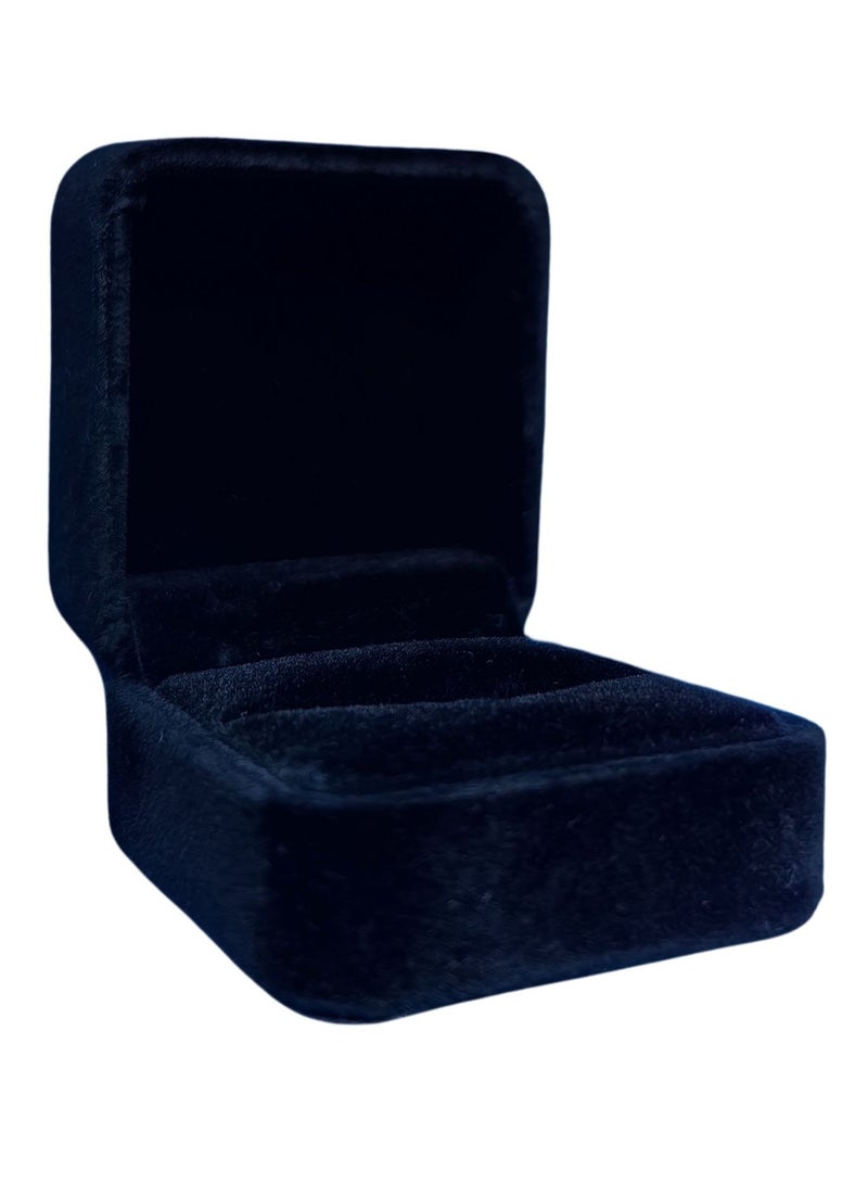 ORTUK 12pcs Jewelry Box Black Velvet Ring Holder, Velvet Jewellery Storage for Rings, Velour Interior Jewelry Display Box, Engagement Earrings, Wedding Gift, Earring Case Open Mouth 7cm - 5x5x4 cm - Image 5