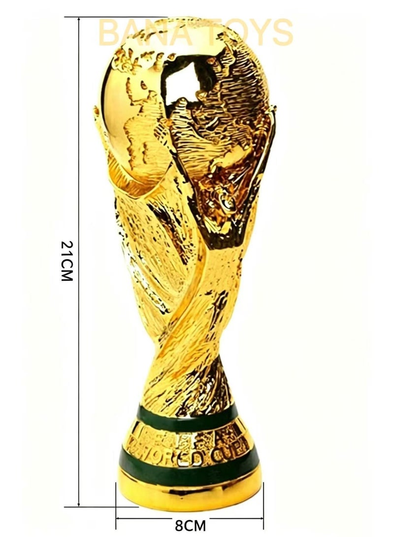 بانا تويز كأس بلاستيكية ذهبية كأس العالم كأس البطولة الذهبية كأس كرة القدم 21*8CM - Image 2