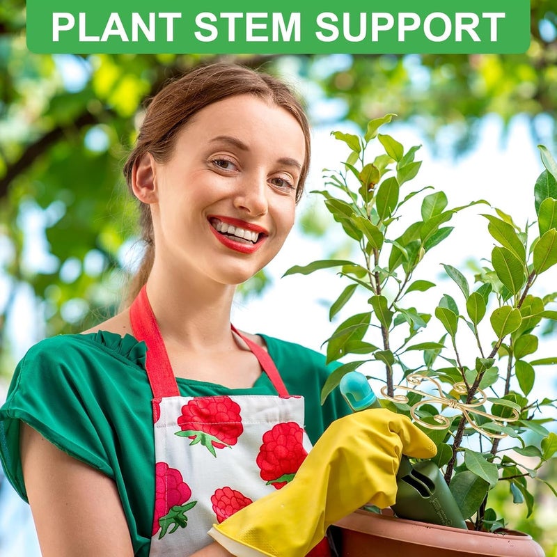 Aputue Plant Stem Support, 6Pcs Plant Support Stakes with Adjustable Clamps, Heavy Duty Plant Stems Holder for Indoor Outdoor Climbing Plants Stabilization and Growth Support - Image 3