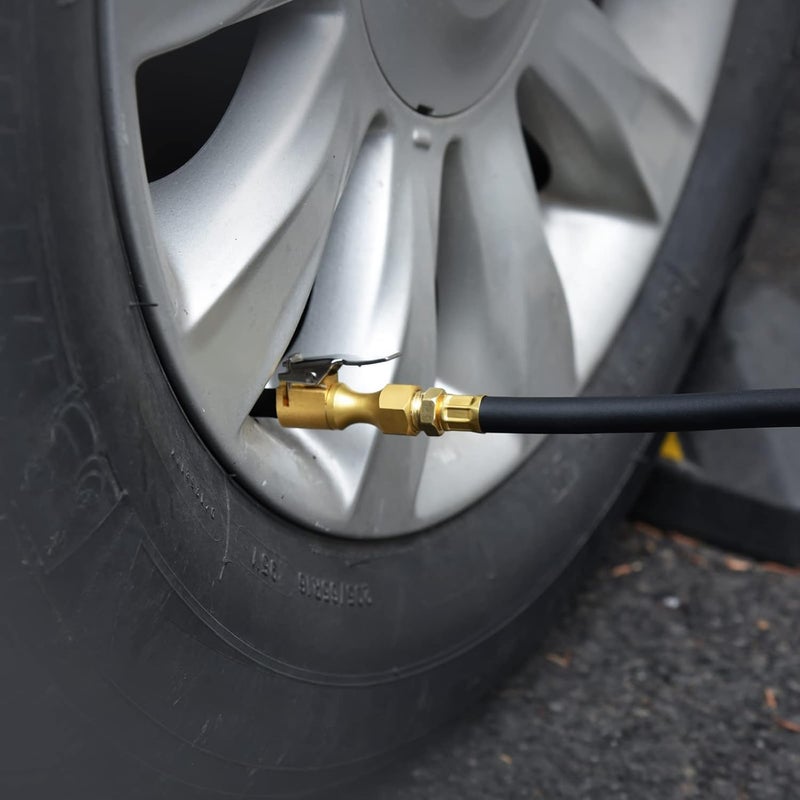 KASTWAVE Air Chuck Pack of 3, Heavy Duty Closed Flow Tire Chuck with 1/4" FNPT, Tire Inflator Gauge Compressor Accessories - Image 2