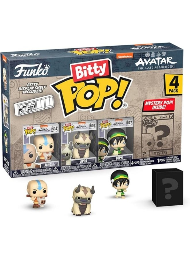 Funko Pop! Nickelodeon Avatar The Last Airbender Bitty Pop! 4-Pack Series 1 with 1 Mystry Figure ( 2.5 cm, Colours May Vary )