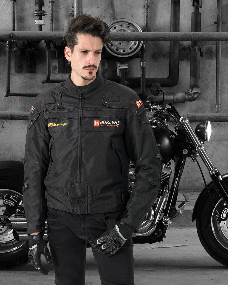 BORLENI Motorcycle Jacket Motorbike Riding Jacket Windproof Motorcycle Full Body Protective Gear Armor - Image 2