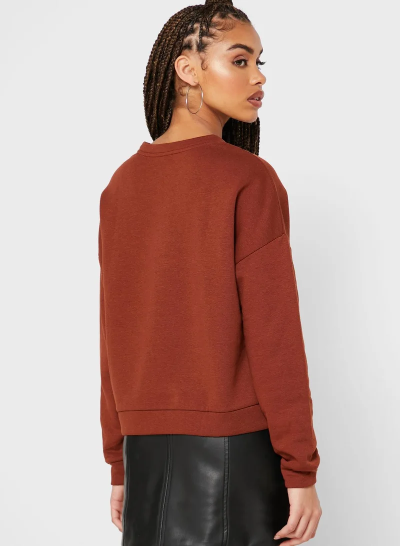 Jacqueline de Yong Slogan Sweatshirt
