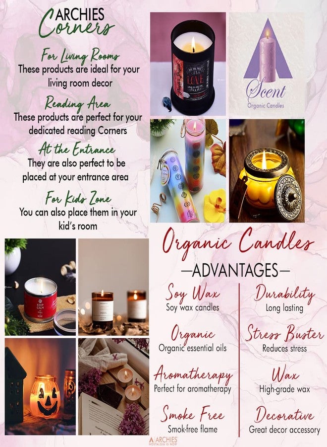 Archies Mother's Day Scented Long Burning Soy Wax Candles Jar with, Fragranced Ambient Atmosphere (Medium) Gift for Mother| Mother's Day Giftting AD1060 - Image 5