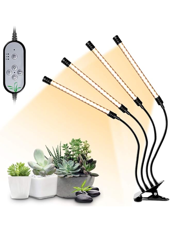 erorex Usb Plant Grow Light Sunlight White Full Spectrum Lighting Angle Adjustable Desktop Clamp Gr Lamp For Indoor Plants 5 Dimmable Levels 4 8 12H Timer - Image 1