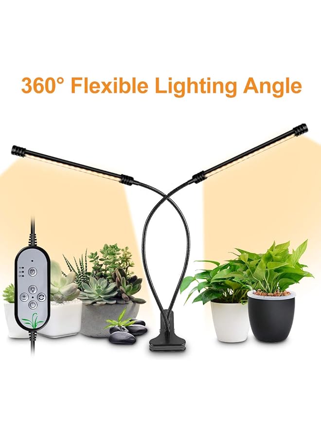 erorex Usb Plant Grow Light Sunlight White Full Spectrum Lighting Angle Adjustable Desktop Clamp Gr Lamp For Indoor Plants 5 Dimmable Levels 4 8 12H Timer - Image 5