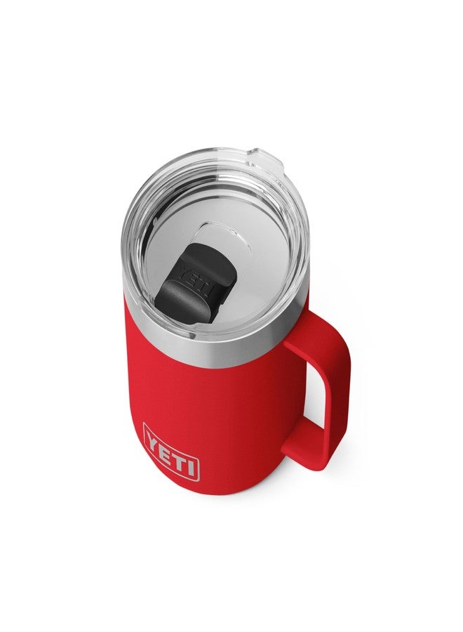YETI Rambler 14 oz Ceramic Lined Stackable Mug, Rescue Red - Image 3