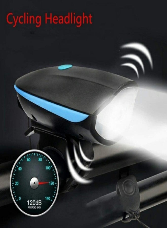 Dino's DINOS 2-in-1 Rechargeable - Cycle Light (3 Modes) Cycle Light and Horn/Cycle Lights Rechargeable Waterproof (140 dB) Cycle Light with Horn Cycle LED Front Light (Multicolor). - Image 3