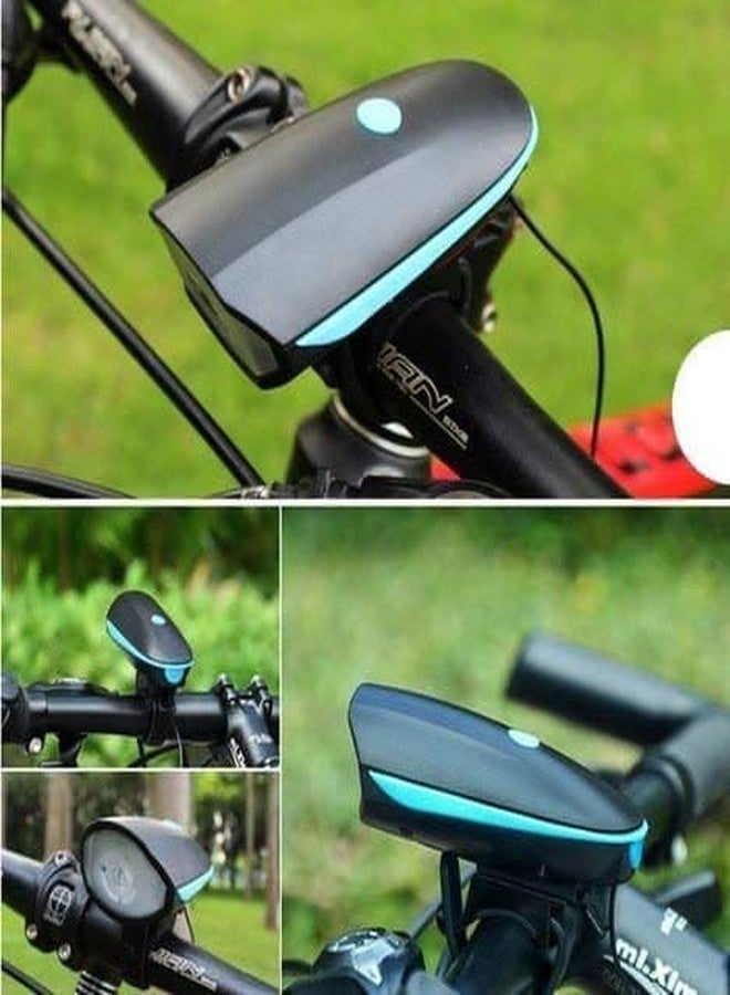 Dino's DINOS 2-in-1 Rechargeable - Cycle Light (3 Modes) Cycle Light and Horn/Cycle Lights Rechargeable Waterproof (140 dB) Cycle Light with Horn Cycle LED Front Light (Multicolor). - Image 2