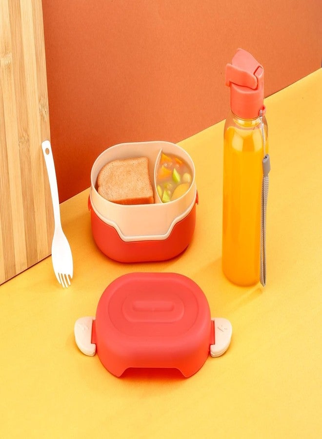 JIGVA 2 Compartment Lunch Box Combo with Water Bottle | Airtight BPA-Free Tiffin Set | Durable Leakproof Food Container for Kids School, Office Lunch & Travel Use - Image 2