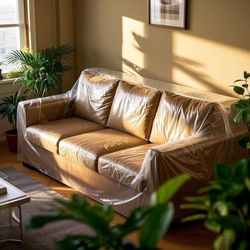 TopSoon Plastic Sofa Bag Clear Couch Cover,Moving & Storage Sofa Bag, Dust-Proof Waterproof Plastic Furniture Cover,134-Inch Long by 46-Inch Wide - Image 2