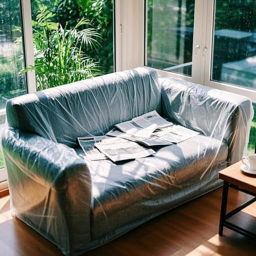 TopSoon Plastic Sofa Bag Clear Couch Cover,Moving & Storage Sofa Bag, Dust-Proof Waterproof Plastic Furniture Cover,134-Inch Long by 46-Inch Wide - Image 4