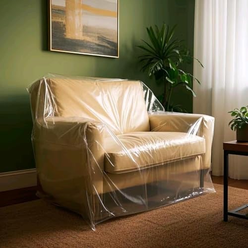 TopSoon Plastic Sofa Bag Clear Couch Cover,Moving & Storage Sofa Bag, Dust-Proof Waterproof Plastic Furniture Cover,134-Inch Long by 46-Inch Wide - Image 5