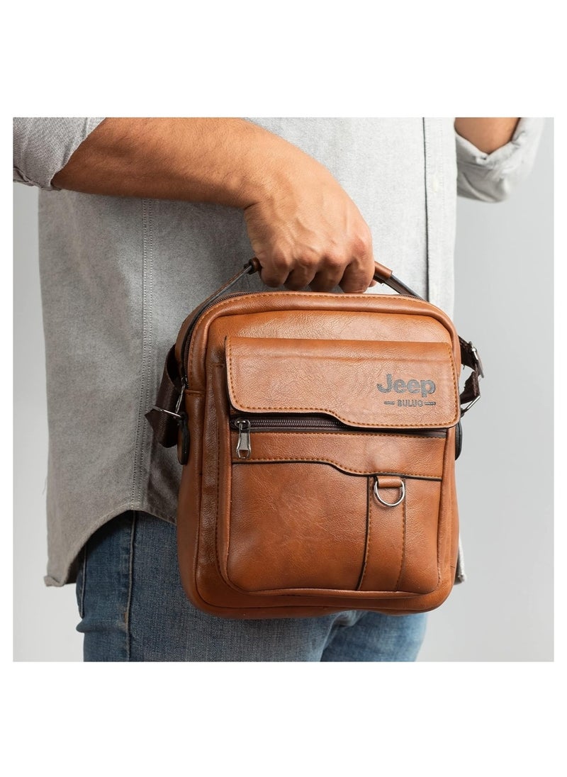 Men's leather crossbody bag