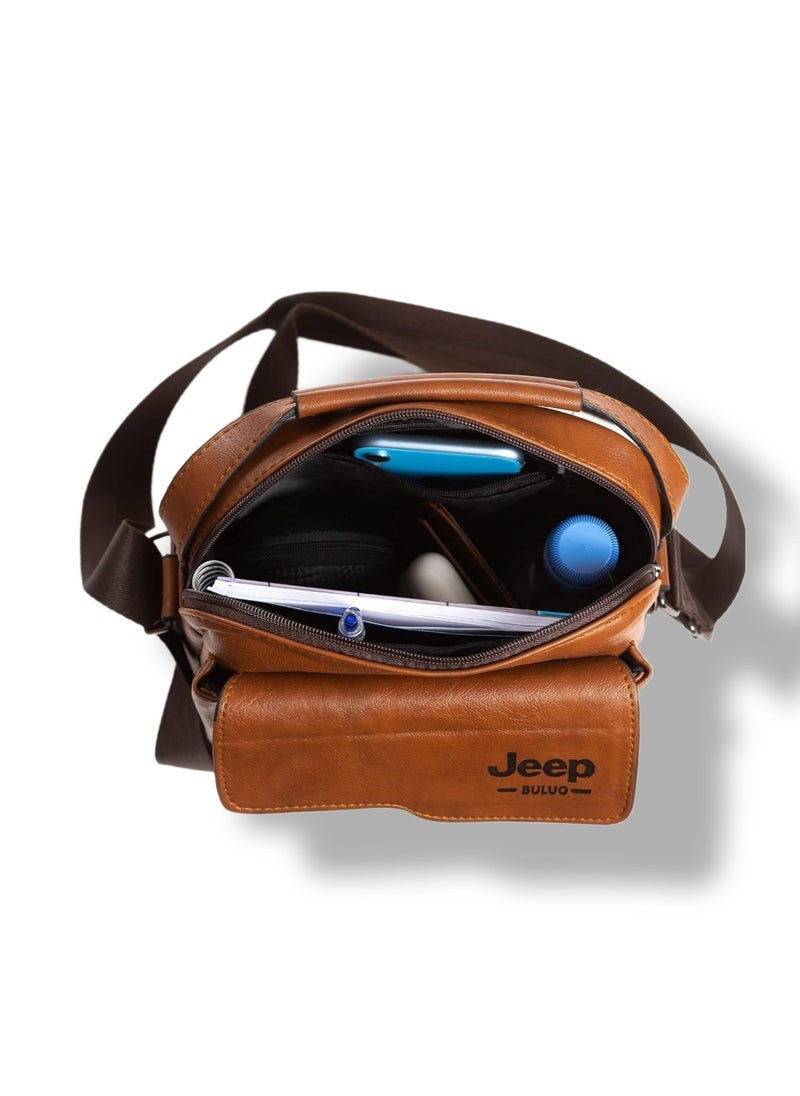Men's leather crossbody bag